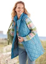 Gewatteerd vest met decoratief lint 