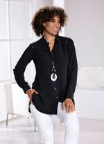 Lange blouse met overhemdkraag 