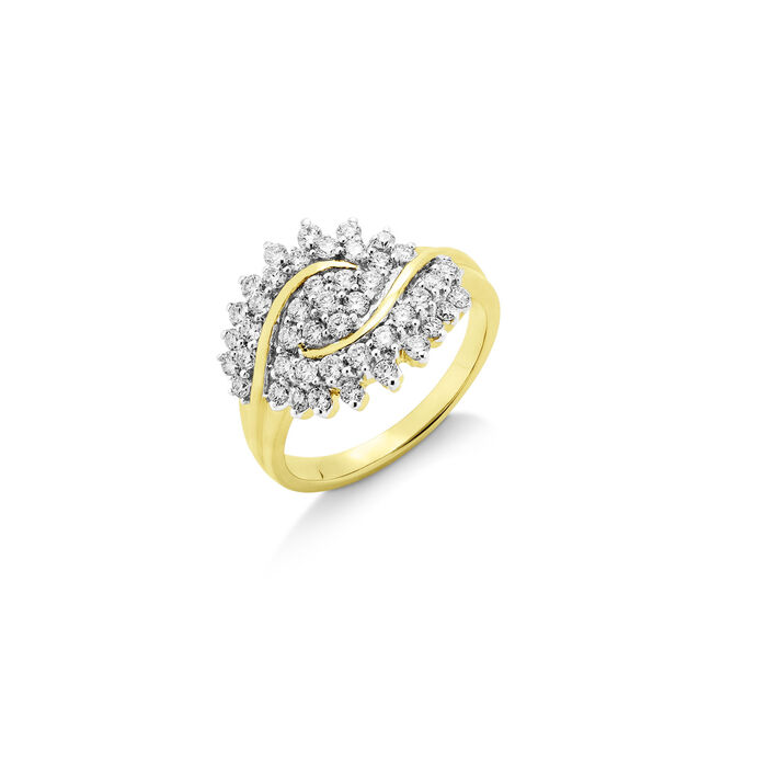 Damesring met 45 diamanten 