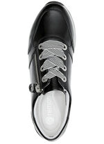 Remonte sneakers met effectieve vetersluiting ZWART
