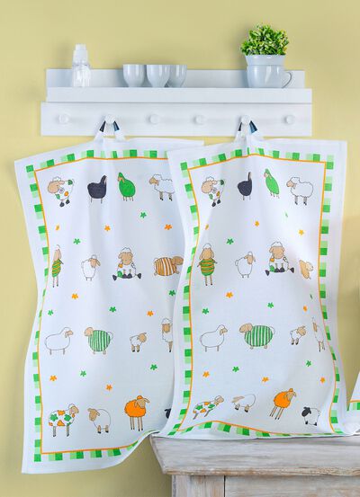 Hoge kwaliteit katoenen theedoeken, set van 3 