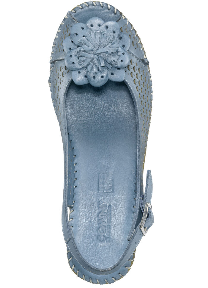Gemini sandaal met leren bloem JEANS