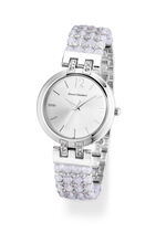 Pierre Chaubert quartz dameshorloge met metalen kast en metalen band 