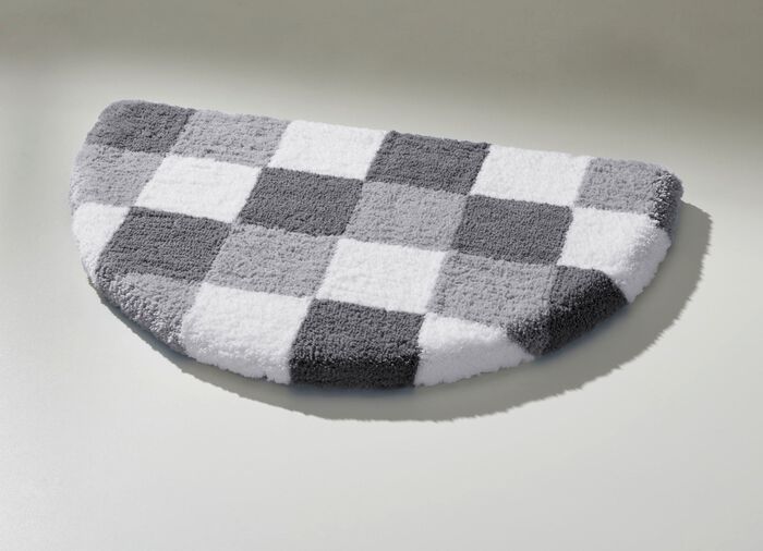 Badkameraccessoireset met schaakbordpatroon 