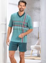 Shorty met V-hals en printmotief 