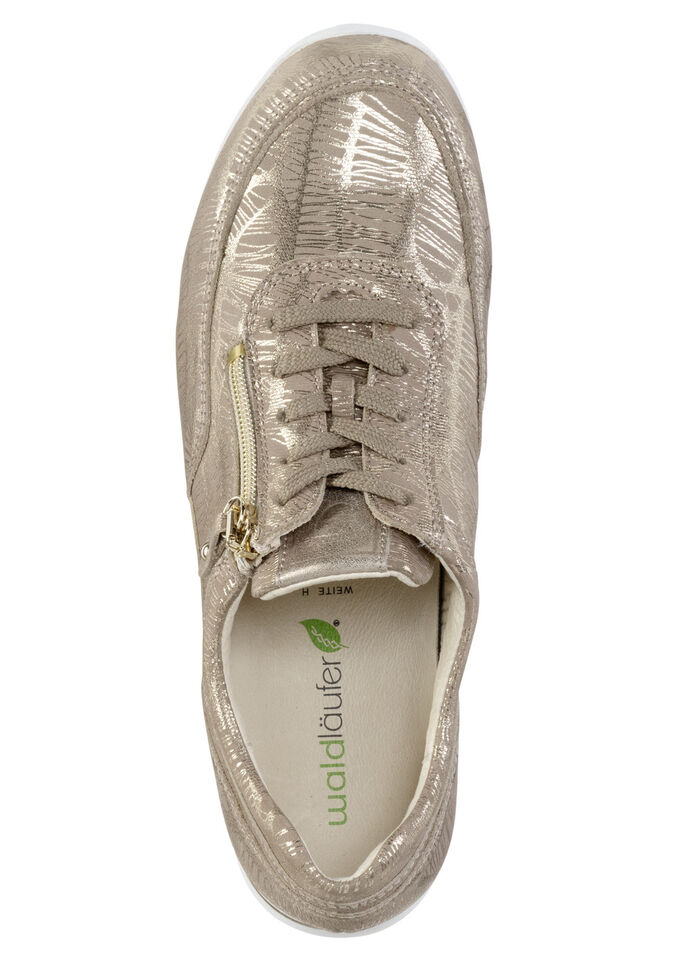 Waldläufer vetersneakers van effectief nubuckleer met reliëf ANTIKGOLD