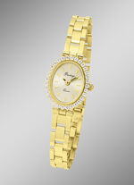 Prestige quartz dameshorloge van goud 