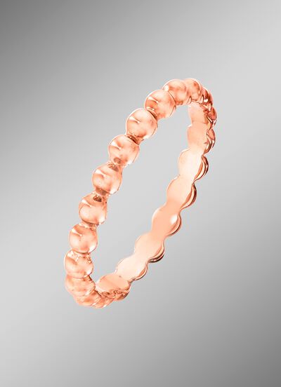 Tijdloze damesring in ros&eacute;goud 