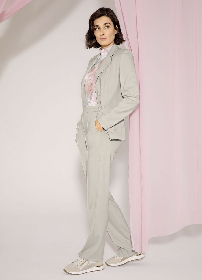 Broek met geperste vouwen 