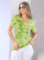 Shirt in batik-look in 2 kleuren PISTACHE BATIK