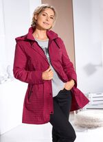 Functioneel jack met een subtiel gestreept dessin RUBINROT