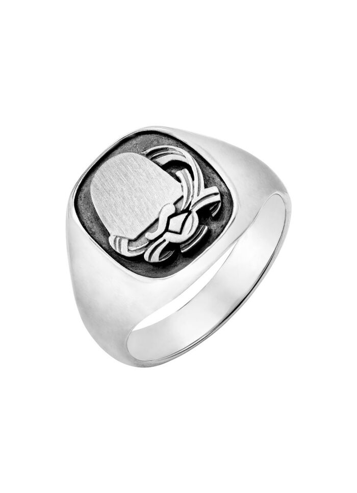 Edele herenring van zilver 