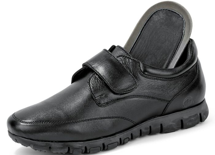 Lichtgewicht herenpantoffels met uitneembaar voetbed ZWART