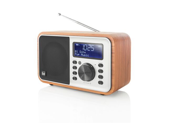 Dubbele DCR-51 digitale radio in houten ontwerp 