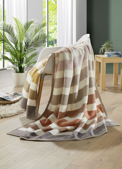 Deken met velours lintrand 