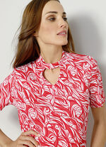 Shirt met modieuze uitsnijding 