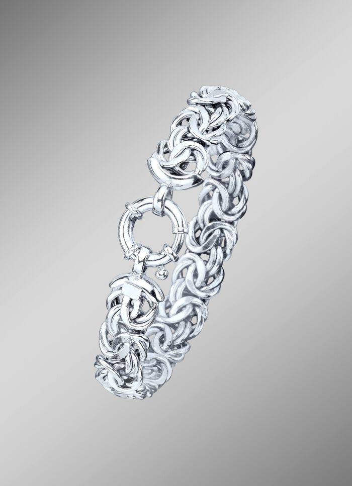 Zware koninklijke kettingarmband met sieradenveerring 