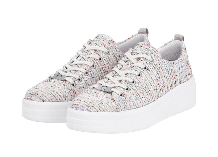 Remonte sneakers gemaakt van effectief gestructureerd textielmateriaal WEISS-MULTICOLOR