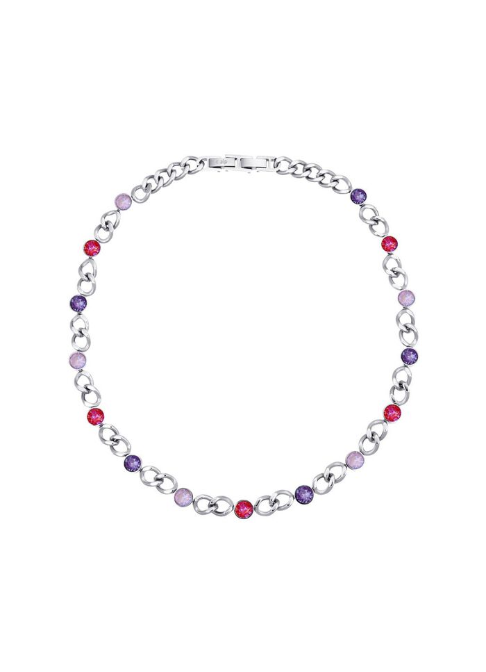 Ketting met roze kristallen 