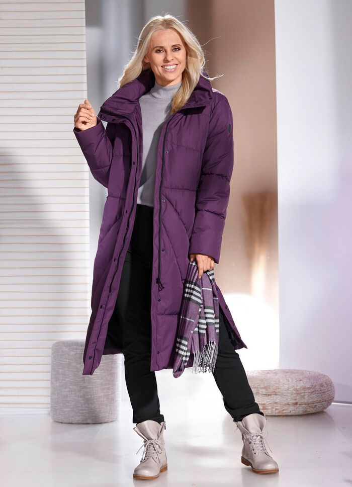Functionele jas met opbergbare capuchon AMETHIST