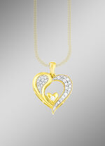 Romantische harthanger met diamanten 