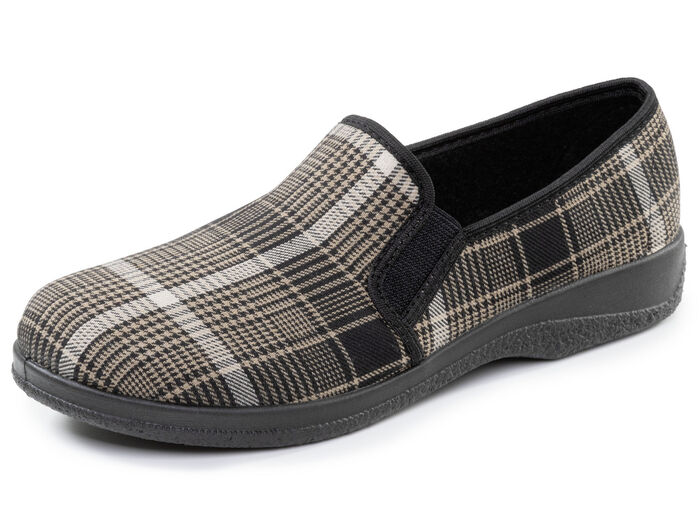 Klassieke herenpantoffels, met elastische band BEIGE