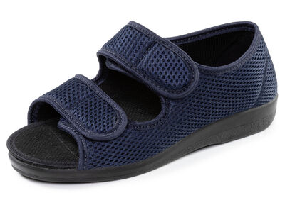 Comfortabele damespantoffels, breedte H, met uitneembaar voetbed 