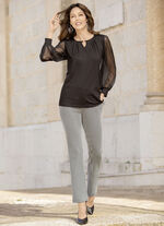Broek met trendy pied-de-poulemotief 