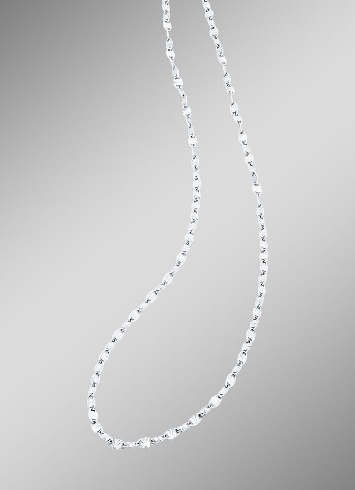 Sobere halsketting in witgoud 