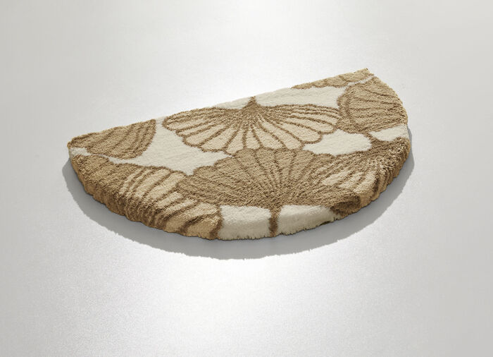 Badkamerset met ginkgo-bladmotief CAPPUCCINO