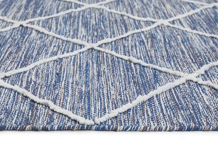 Moderne tapijten en karpetten van 100% katoen BLAU