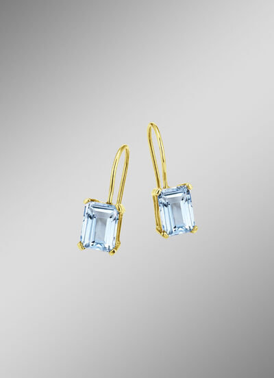 Magische oorhaken met blauwe topaas 