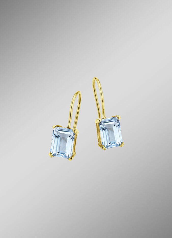 Magische oorhaken met blauwe topaas 