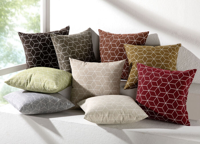 Moderne kussenhoezen in jacquardkwaliteit BEIGE