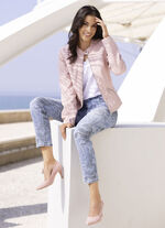 Jeans met all-over bloemenprint 