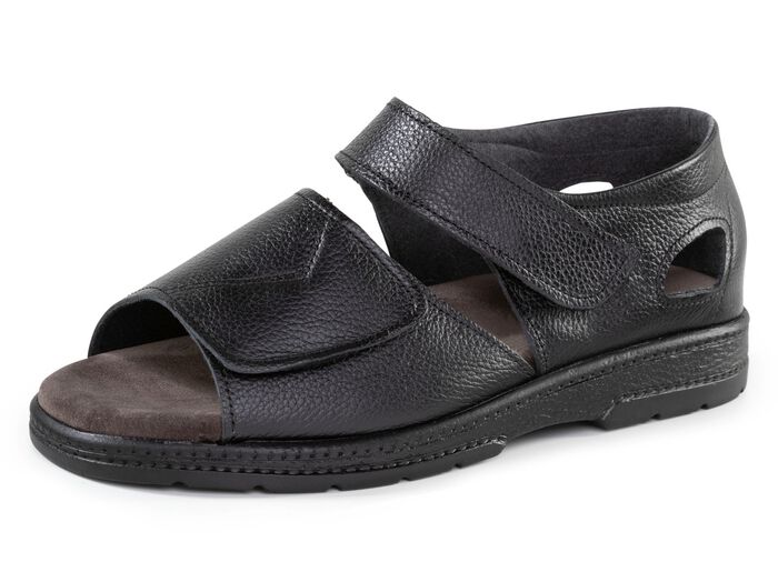 Comfortabele herensandalen, breedte K, met anatomisch gevormd voetbed SCHWARZ