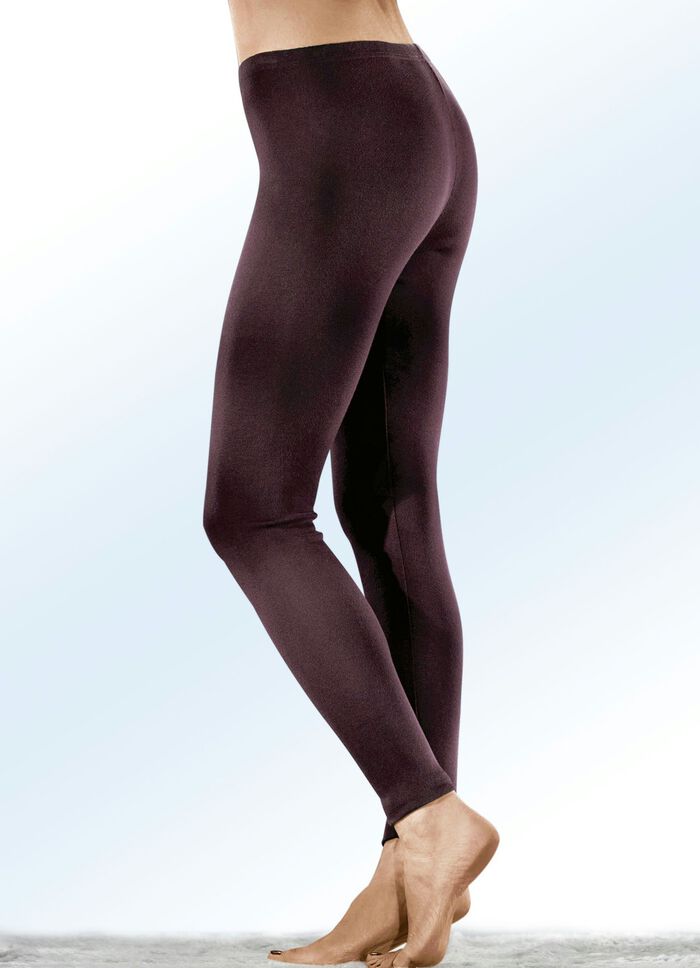 Two-pack legging met elastische tailleband 1X BORDEAUX, 1X MARINE