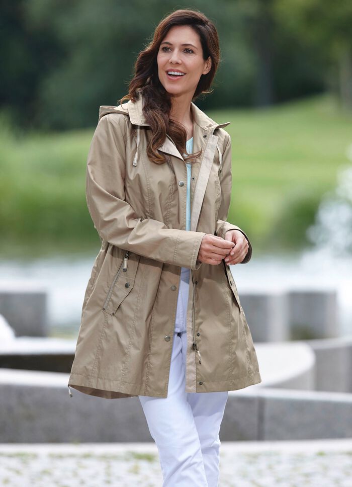 Lange jas met afneembare capuchon KORK