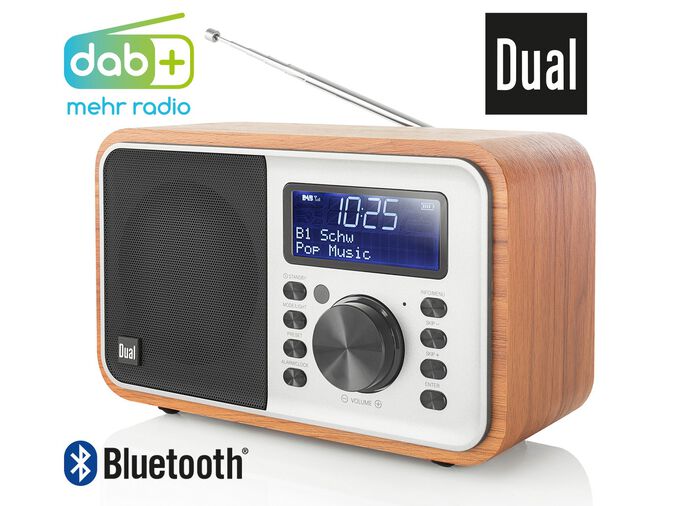 Dubbele DCR-51 digitale radio in houten ontwerp 