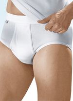 Pfeilring Vierpack Slips van fijne ribstof, wit 