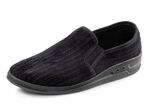 Pantoffel van corduroy textielmateriaal SCHWARZ