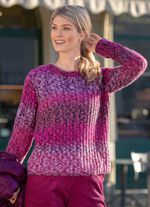 Trui met alpacagehalte ROZE-PAARS-MULTICOLOR