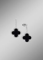 Chique klaverblad oorbellen van zilver 