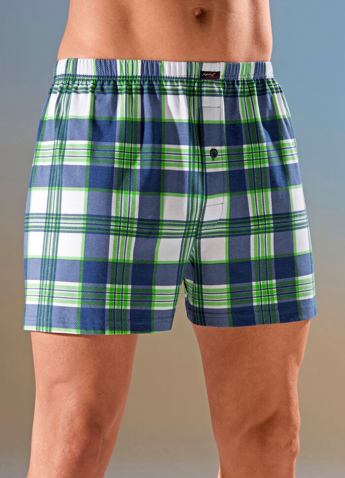 Pak van vier boxershorts met ruitjesmotief 
