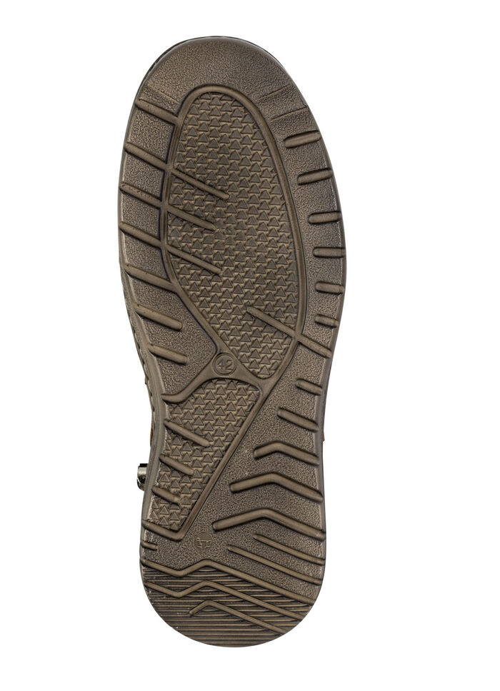 Slippers met luchtige openingen KASTANJEBRUIN