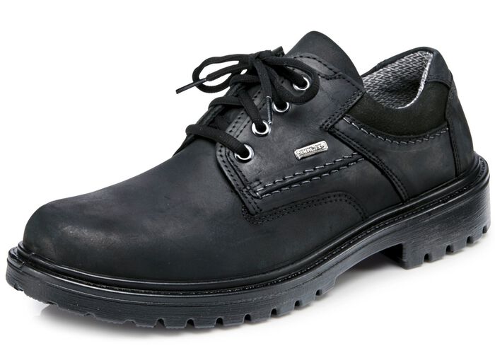 GINO GALANTE, ademende heren veterschoenen met uitneembaar voetbed ZWART