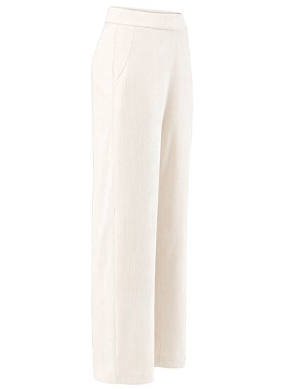 Cordbroek met modieuze wijde pijpen 