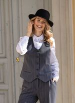 Vest met krijtstrepen 