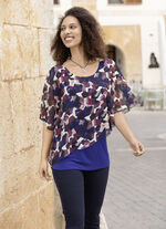 Poncho tuniek met leuke print 