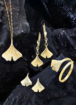 Oorbellen 'Ginkgoblad' 